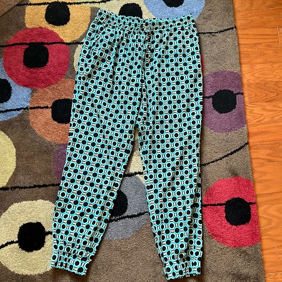 Michael Kors drawstring pants size 6 geometric design - Picture 1 of 11